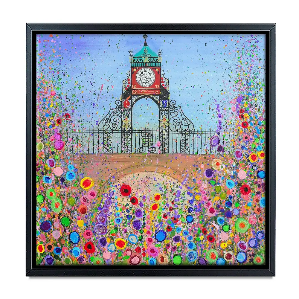 Chester Clock Square Canvas Print Chester Clock Square Canvas Print wall art product Jo Gough