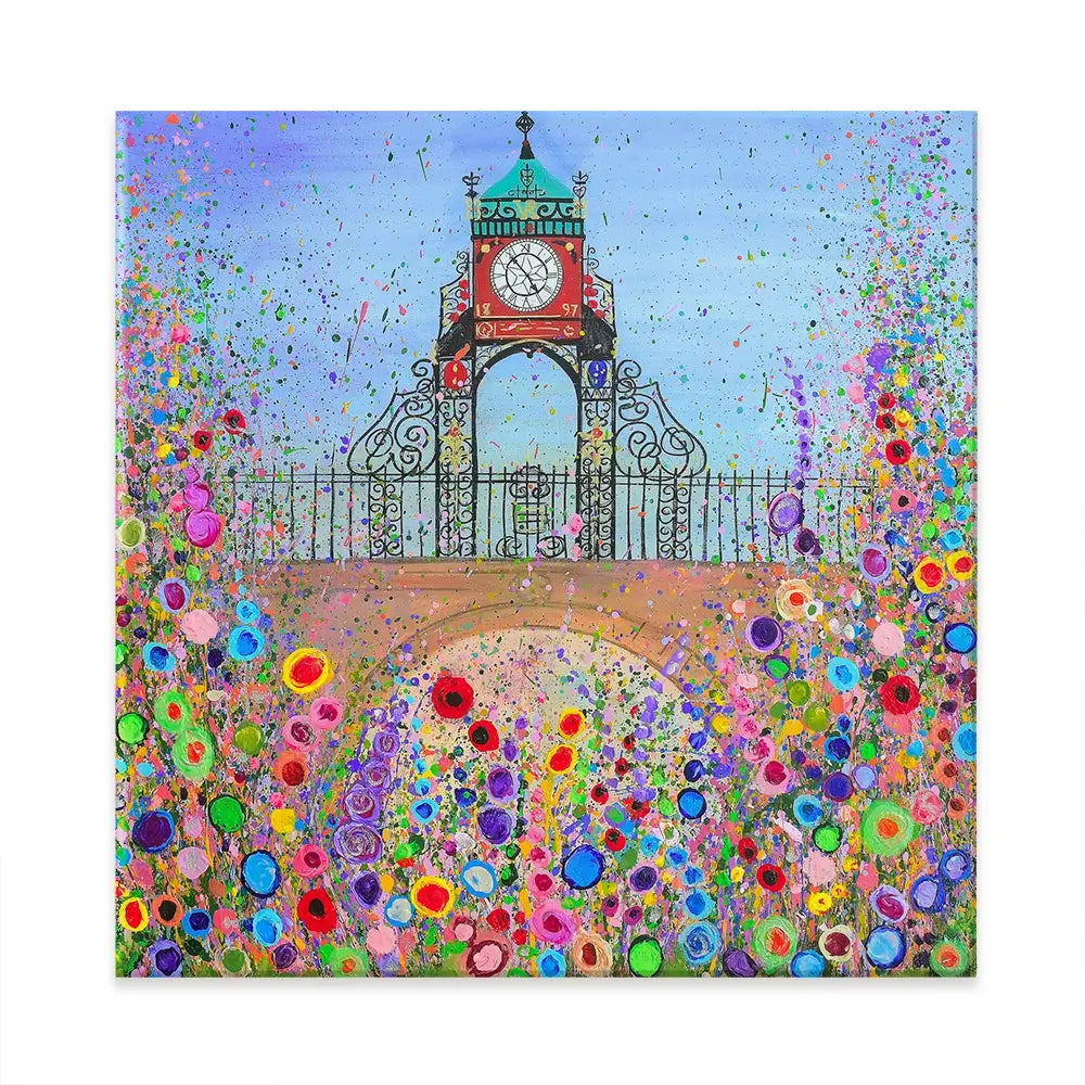 Chester Clock Square Canvas Print Chester Clock Square Canvas Print wall art product Jo Gough