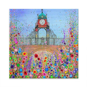 Chester Clock Square Canvas Print Chester Clock Square Canvas Print wall art product Jo Gough