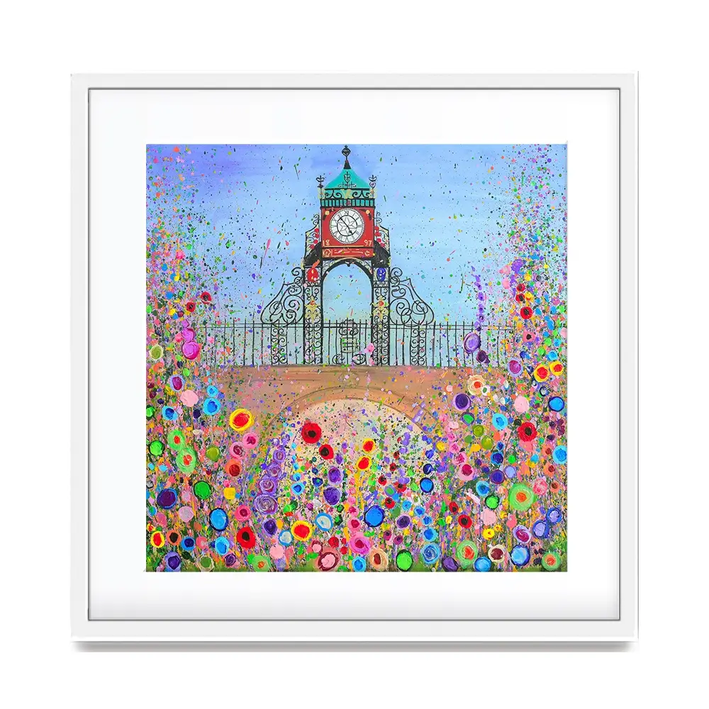 Chester Clock Square Framed Art Print Chester Clock Square Framed Art Print wall art product Jo Gough