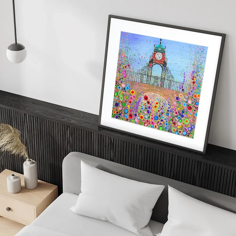 Chester Clock Square Framed Art Print Chester Clock Square Framed Art Print wall art product Jo Gough