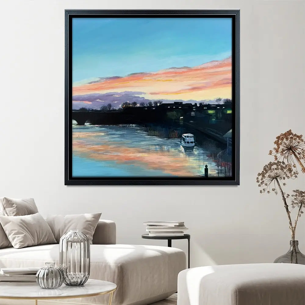 Chester Sunset Square Canvas Print Chester Sunset Square Canvas Print wall art product Karen Sutton
