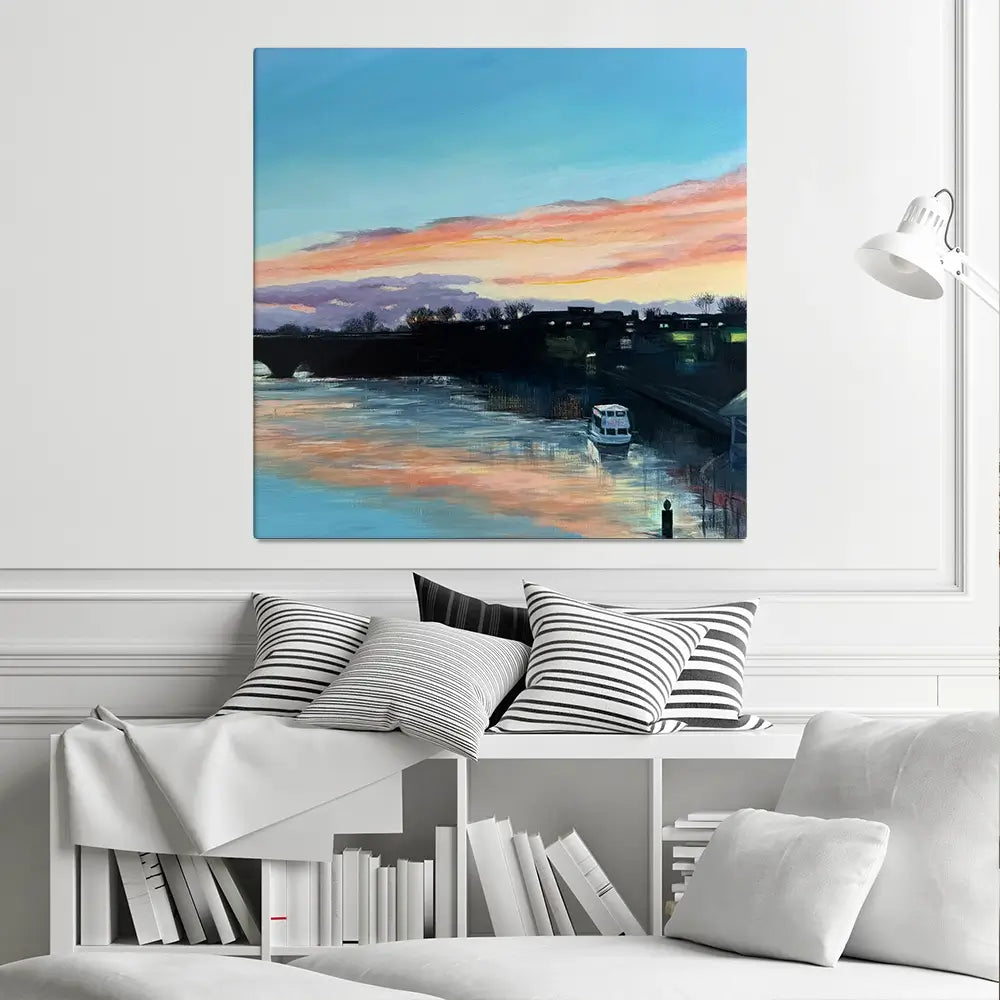 Chester Sunset Square Canvas Print Chester Sunset Square Canvas Print wall art product Karen Sutton