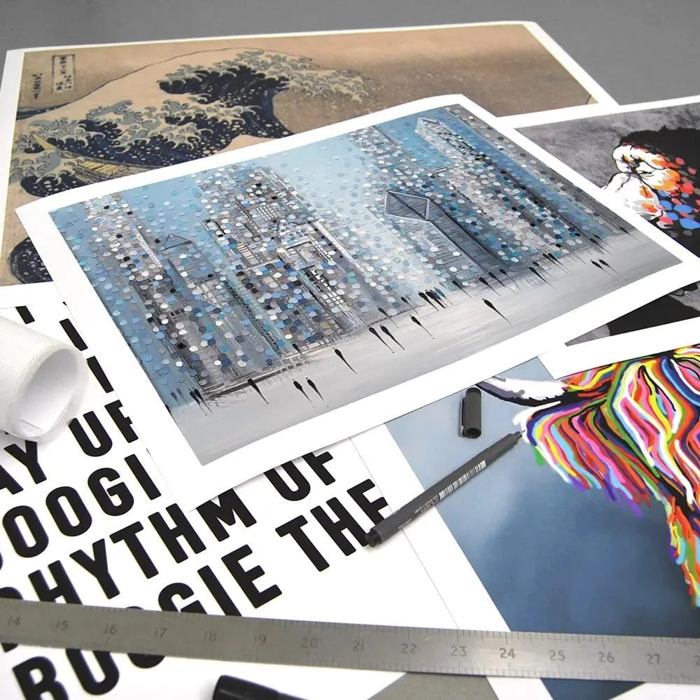 Chicago Blue Art Print Chicago Blue Art Print wall art product Ekaterina Ermilkina