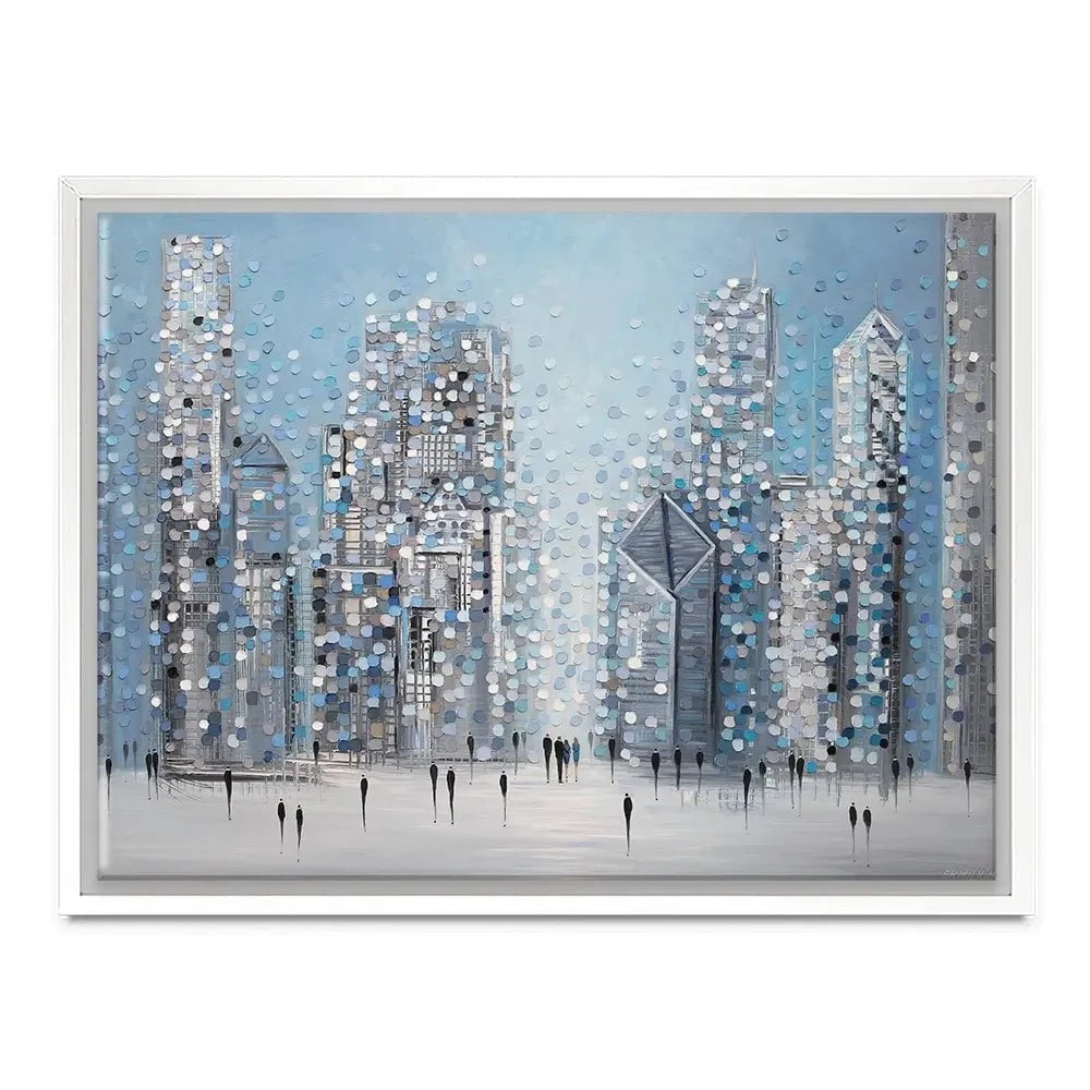 Chicago Blue Canvas Print Chicago Blue Canvas Print wall art product Ekaterina Ermilkina