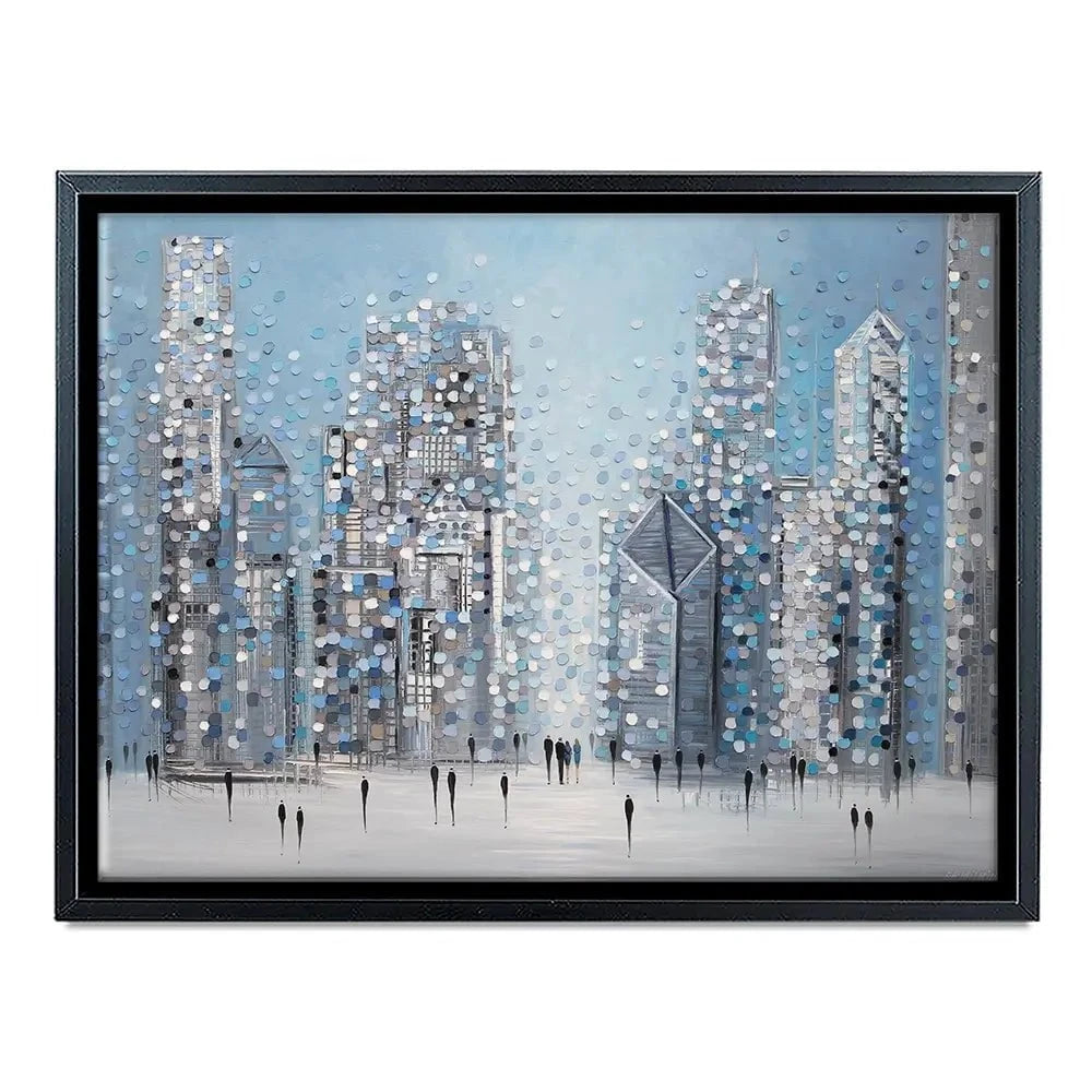 Chicago Blue Canvas Print Chicago Blue Canvas Print wall art product Ekaterina Ermilkina