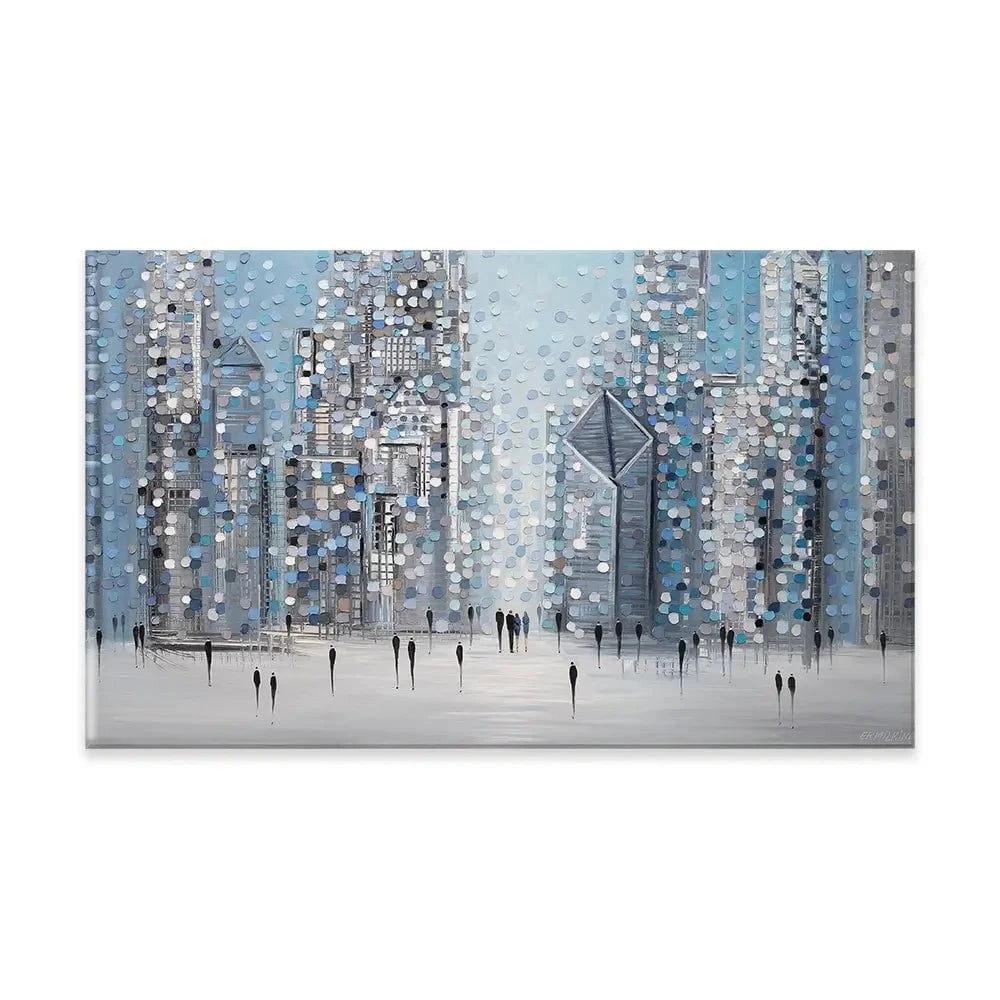 Chicago Blue Canvas Print Chicago Blue Canvas Print wall art product Ekaterina Ermilkina