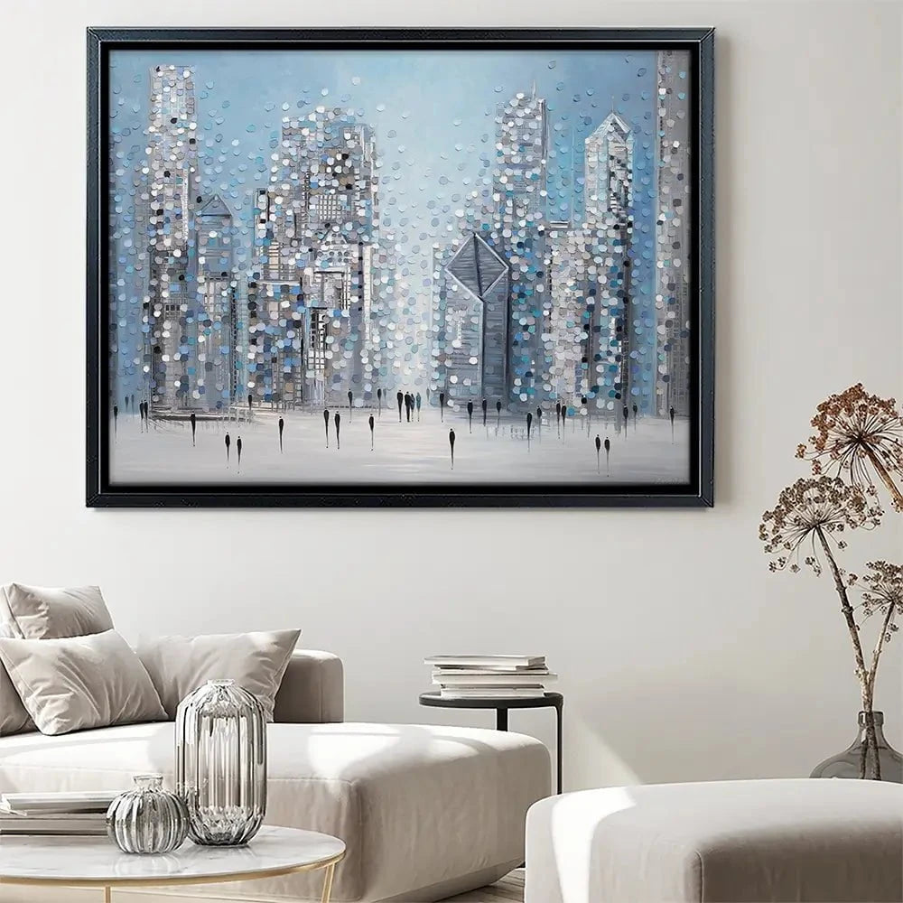 Chicago Blue Canvas Print Chicago Blue Canvas Print wall art product Ekaterina Ermilkina