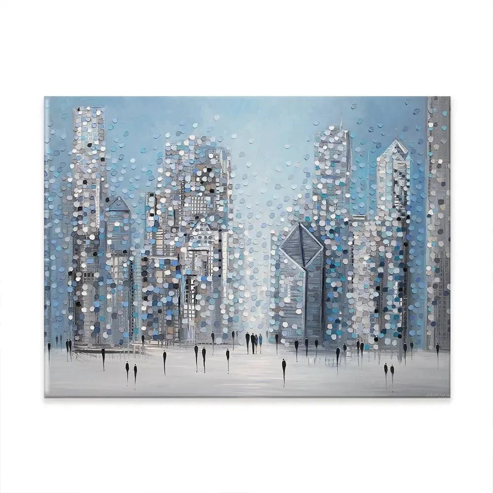 Chicago Blue Canvas Print Chicago Blue Canvas Print wall art product Ekaterina Ermilkina