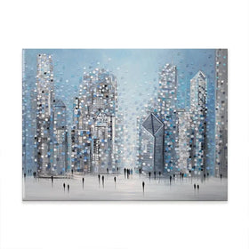 Chicago Blue Canvas Print Chicago Blue Canvas Print wall art product Ekaterina Ermilkina