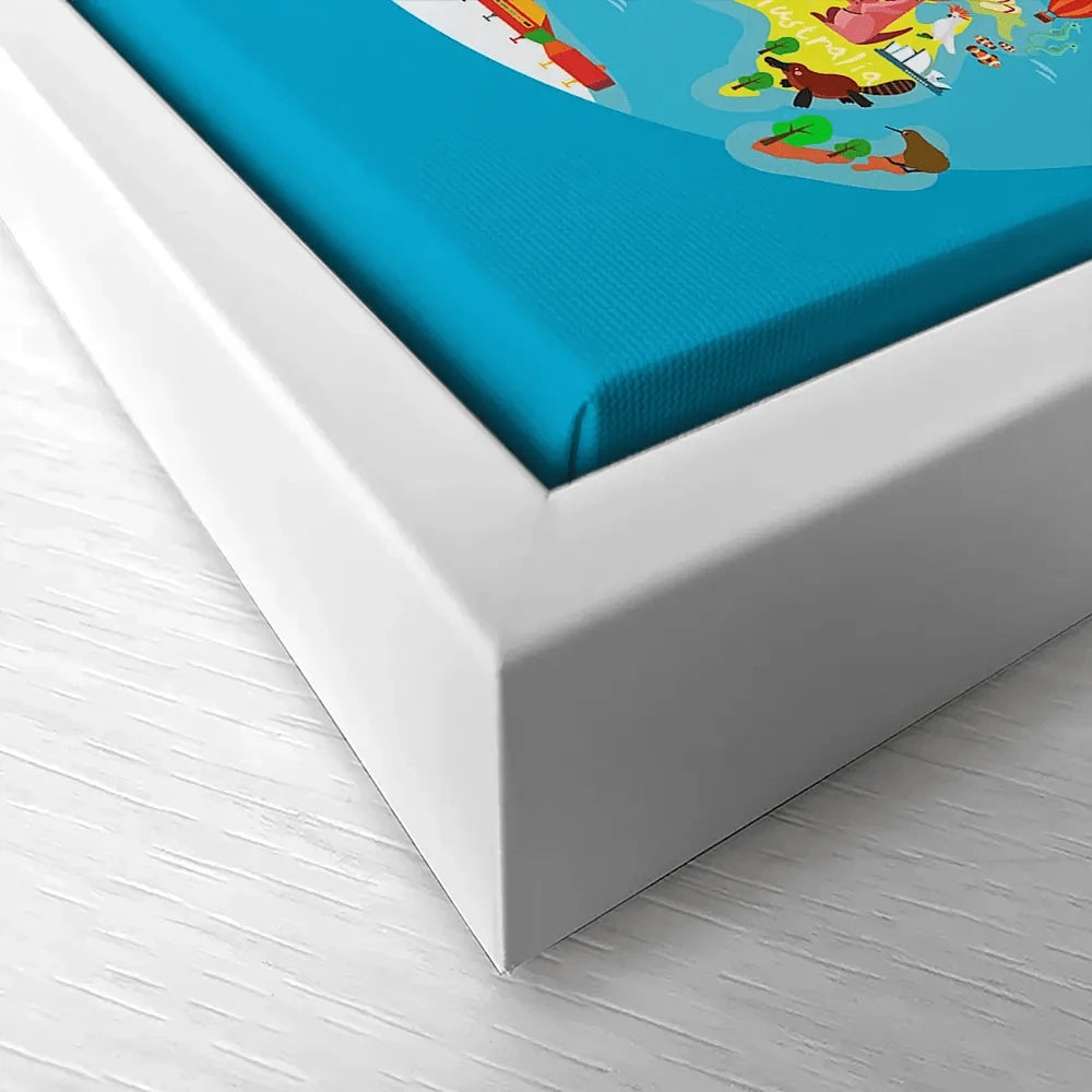 Children's World Map Canvas Print Children's World Map Canvas Print wall art product Moloko88 / Shutterstock