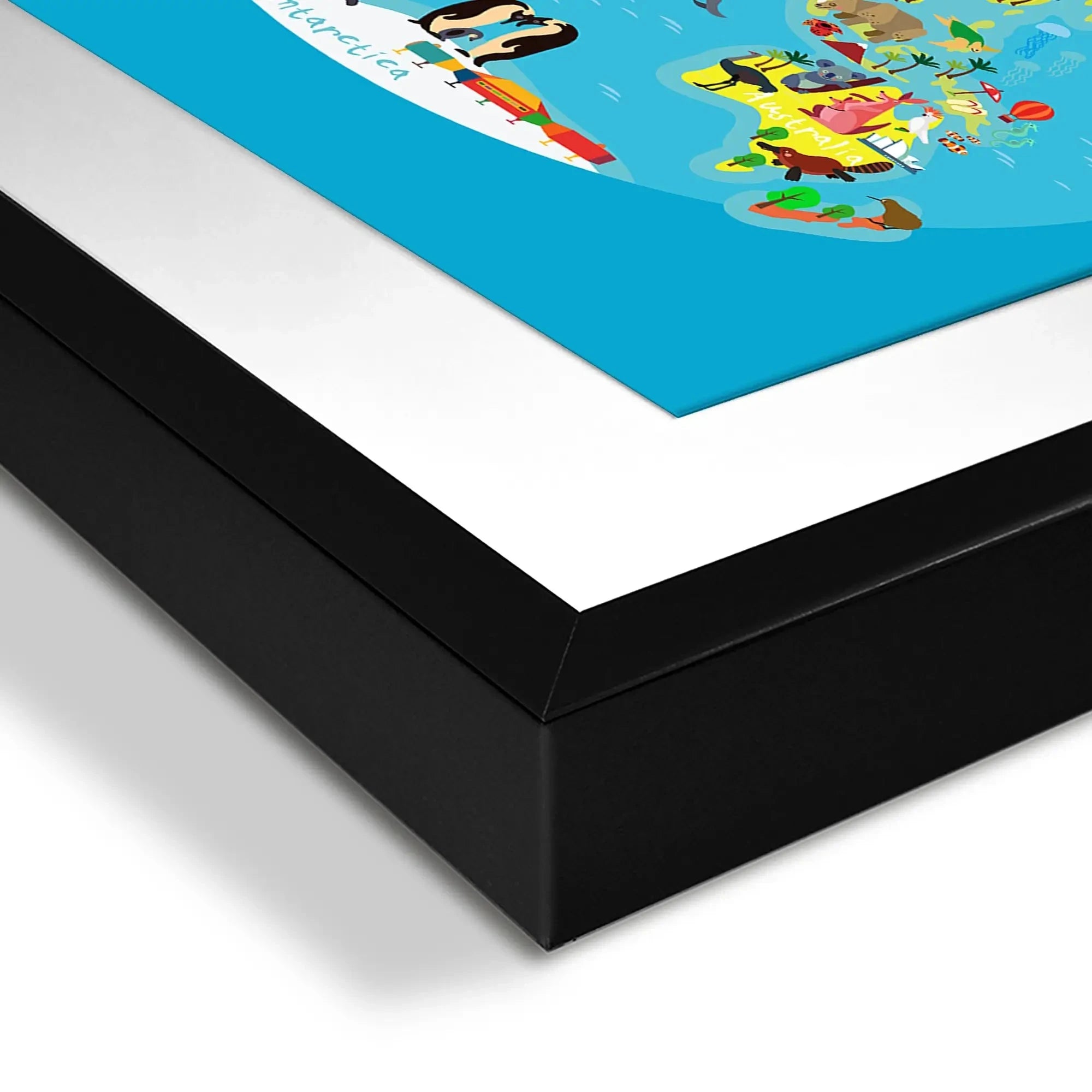 Children's World Map Framed Art Print Children's World Map Framed Art Print wall art product Moloko88 / Shutterstock