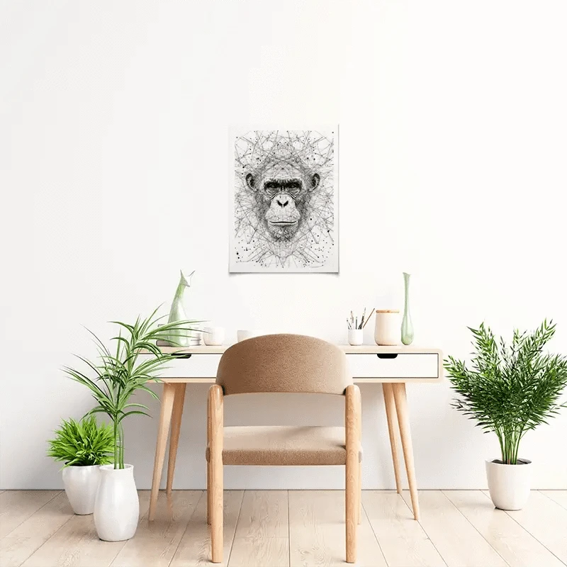 Chimpanzee Study Art Print Chimpanzee Study Art Print wall art product David Alexander Elder