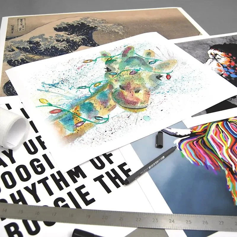 Christmas Giraffe Art Print Christmas Giraffe Art Print wall art product Jamie Taylor