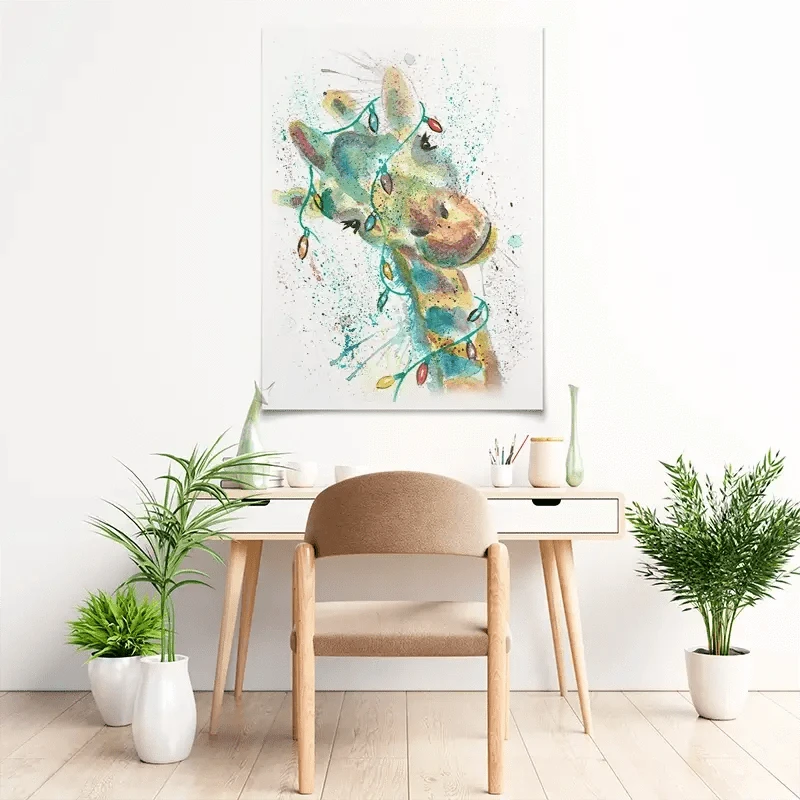 Christmas Giraffe Art Print Christmas Giraffe Art Print wall art product Jamie Taylor