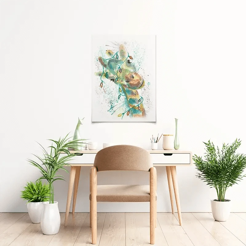 Christmas Giraffe Art Print Christmas Giraffe Art Print wall art product Jamie Taylor