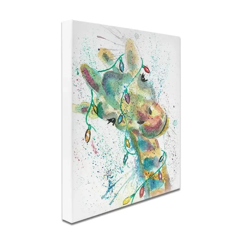 Christmas Giraffe Canvas Print Christmas Giraffe Canvas Print wall art product Jamie Taylor