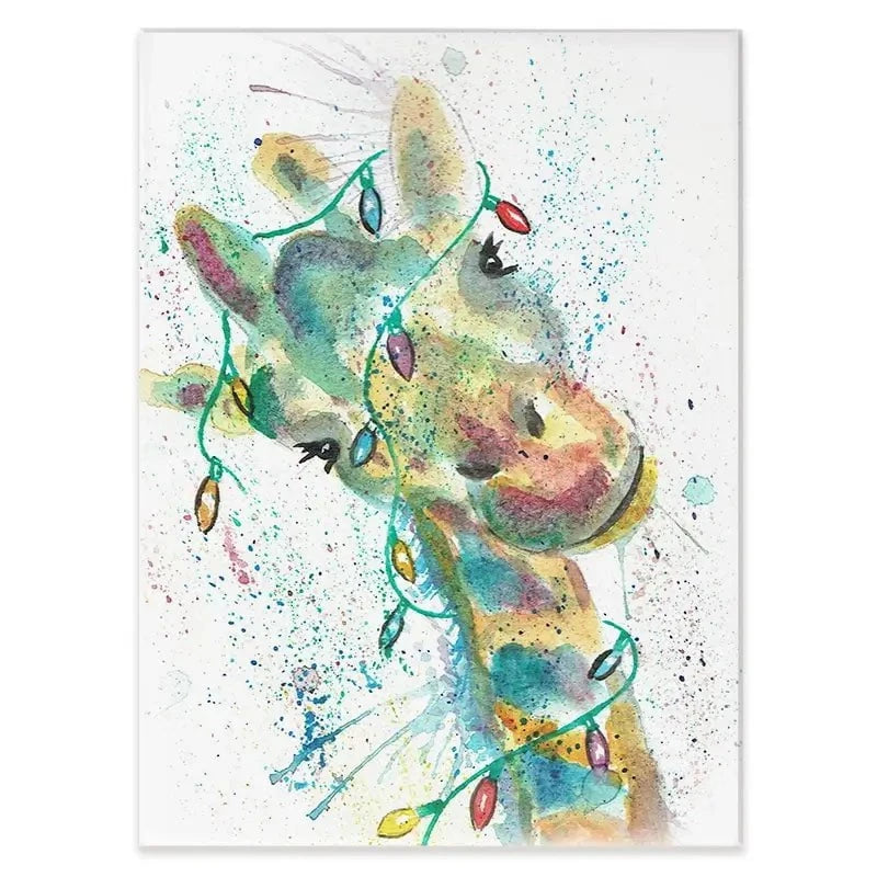 Christmas Giraffe Canvas Print Christmas Giraffe Canvas Print wall art product Jamie Taylor