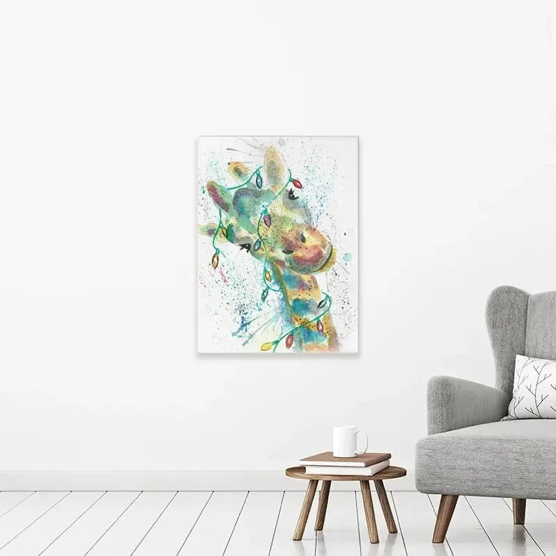 Christmas Giraffe Canvas Print Christmas Giraffe Canvas Print wall art product Jamie Taylor