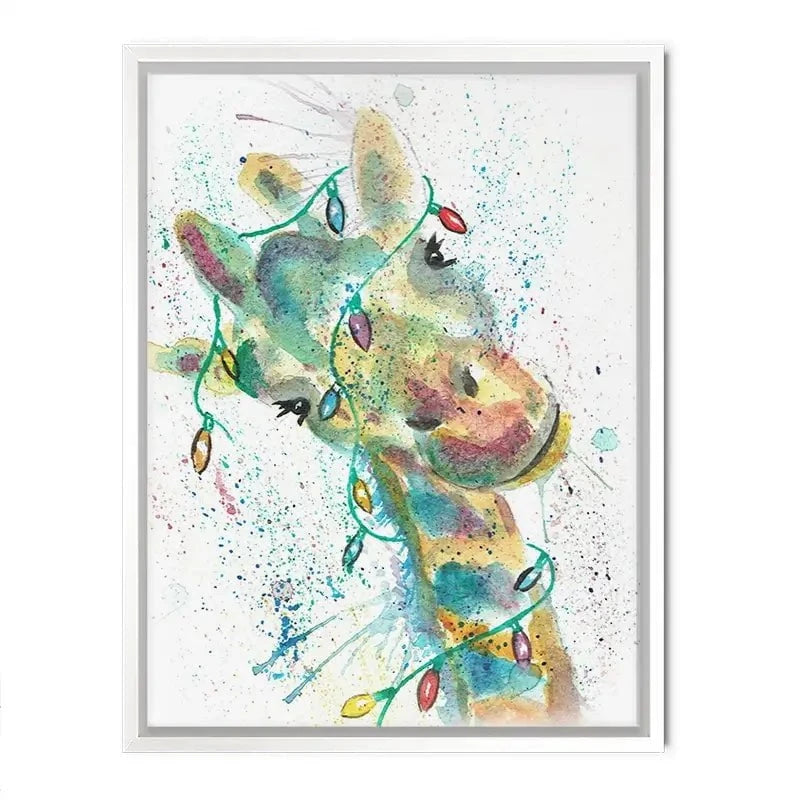 Christmas Giraffe Canvas Print Christmas Giraffe Canvas Print wall art product Jamie Taylor