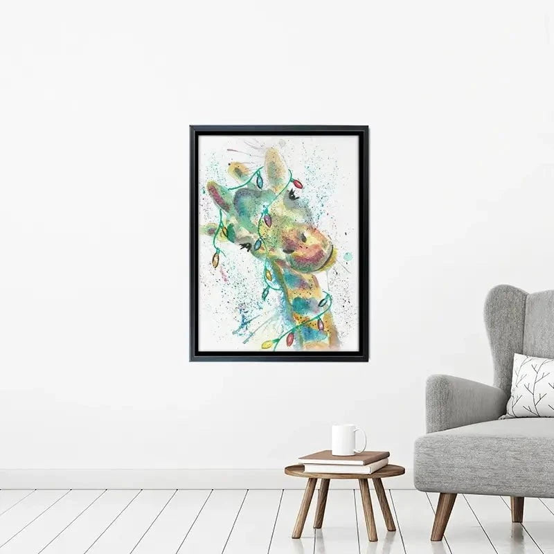 Christmas Giraffe Canvas Print Christmas Giraffe Canvas Print wall art product Jamie Taylor