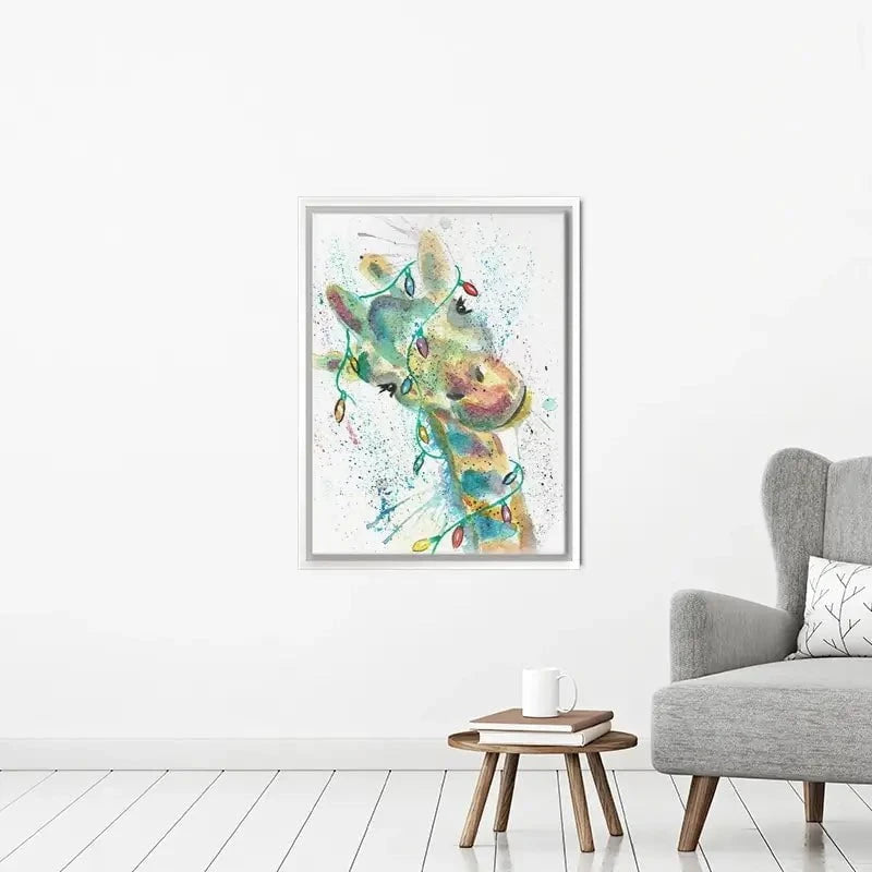 Christmas Giraffe Canvas Print Christmas Giraffe Canvas Print wall art product Jamie Taylor