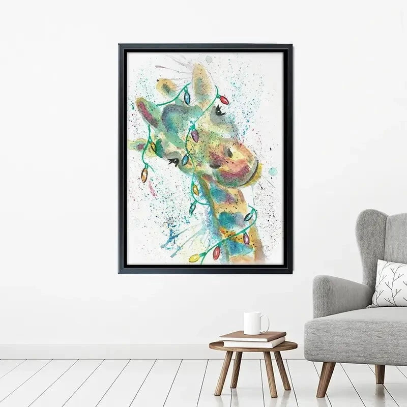 Christmas Giraffe Canvas Print Christmas Giraffe Canvas Print wall art product Jamie Taylor