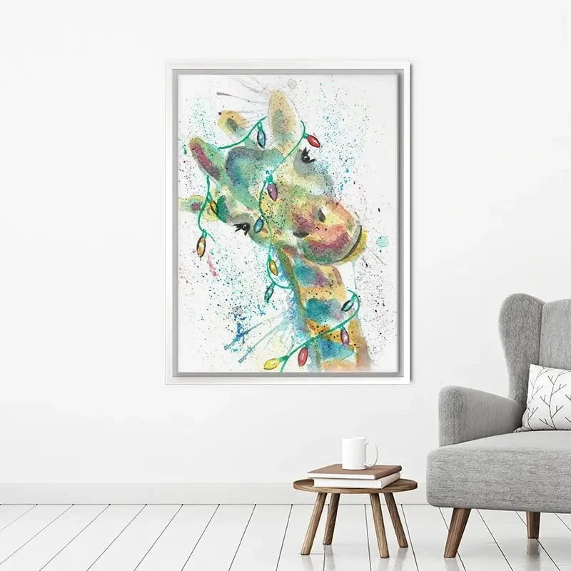 Christmas Giraffe Canvas Print Christmas Giraffe Canvas Print wall art product Jamie Taylor