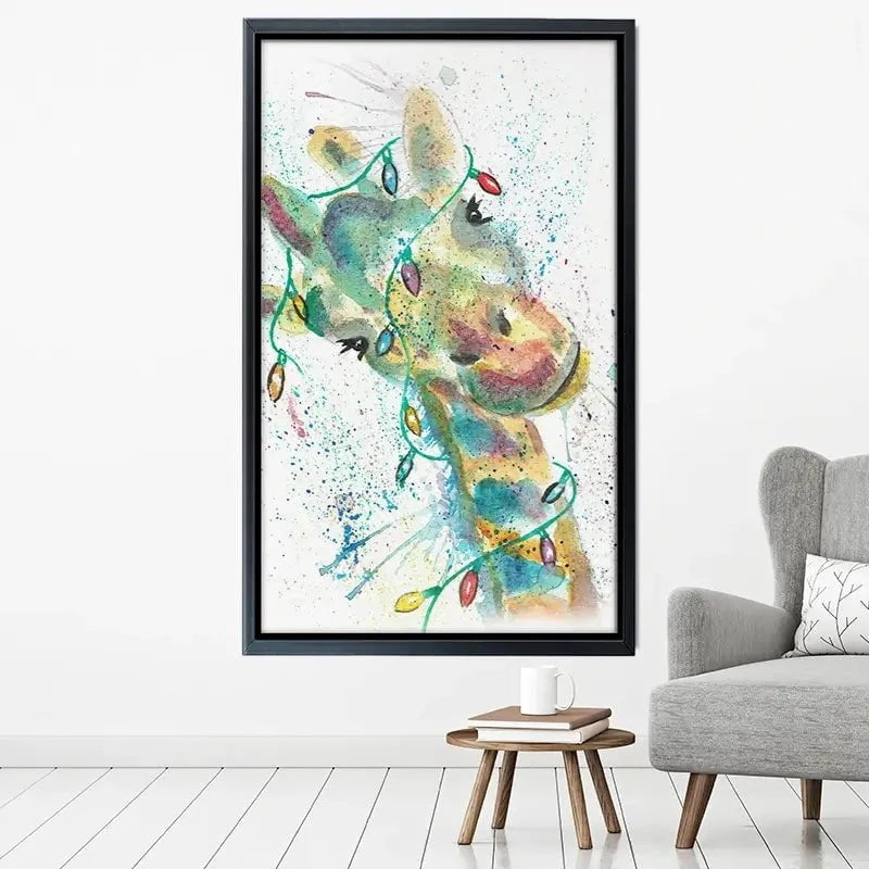 Christmas Giraffe Canvas Print Christmas Giraffe Canvas Print wall art product Jamie Taylor