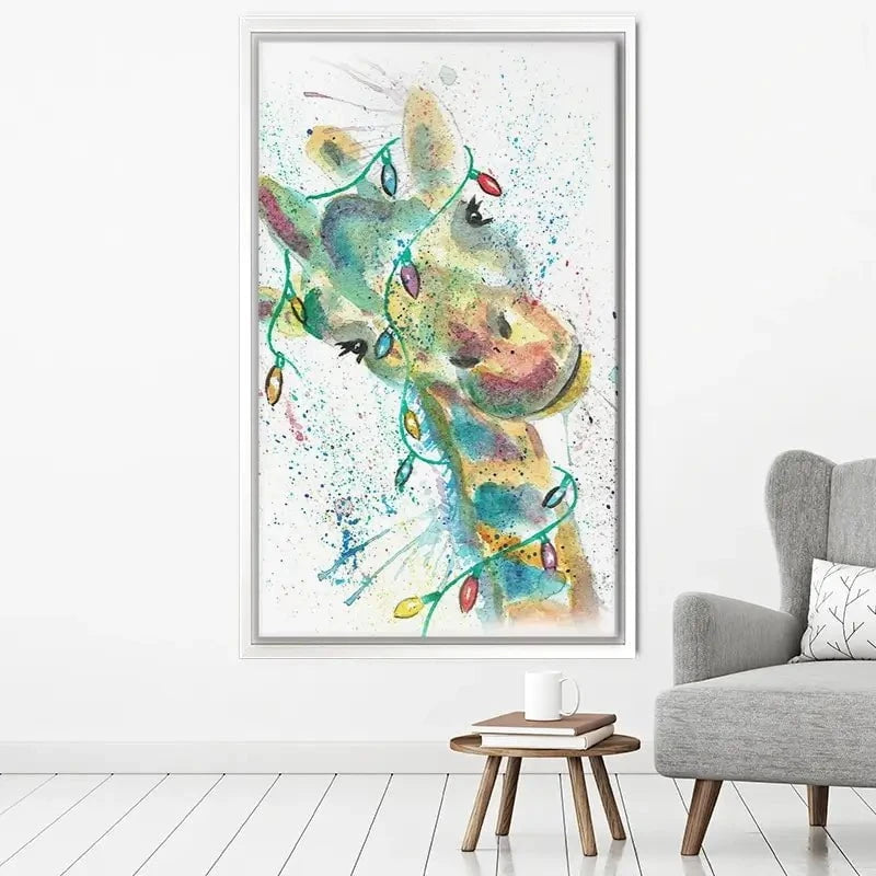 Christmas Giraffe Canvas Print Christmas Giraffe Canvas Print wall art product Jamie Taylor