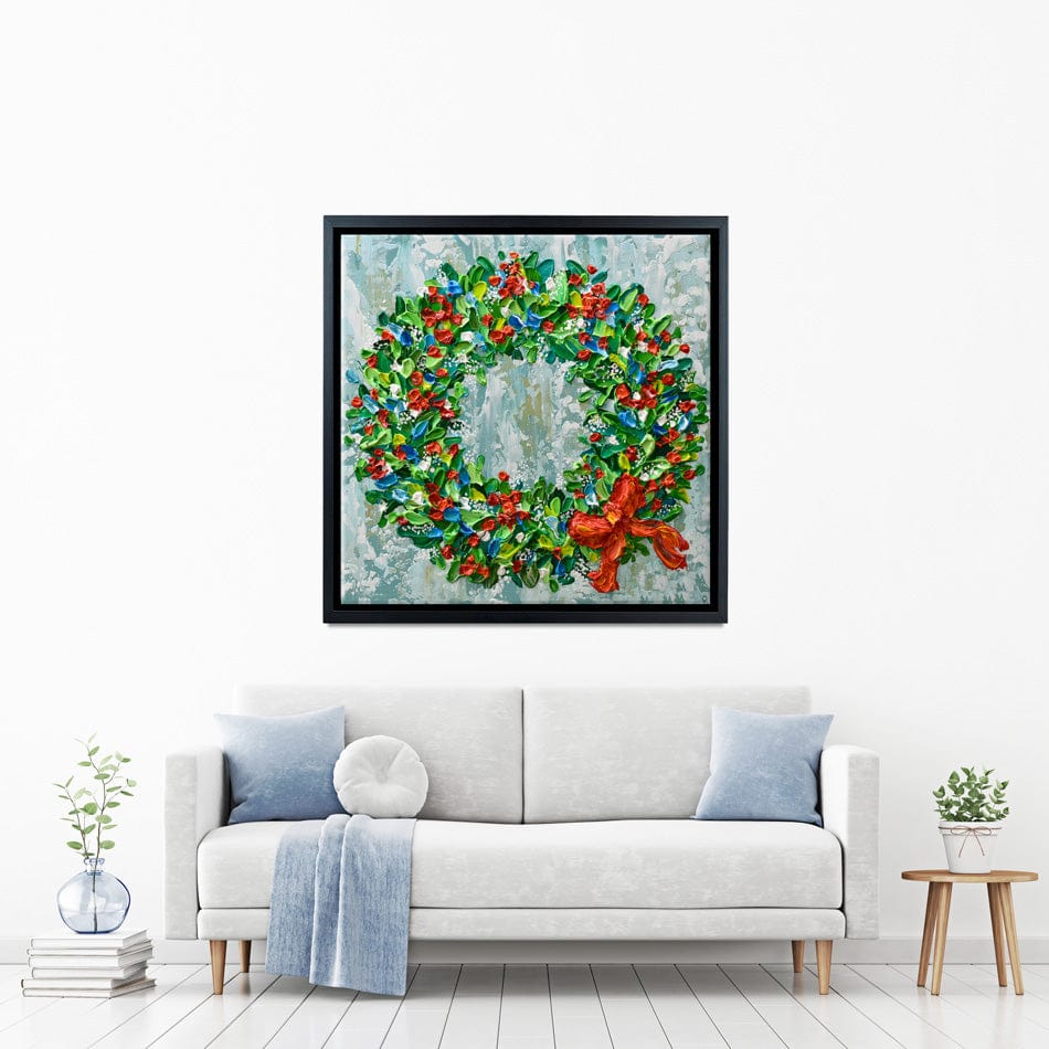 Christmas Wreath Canvas Print wall art product Olga Tkachyk