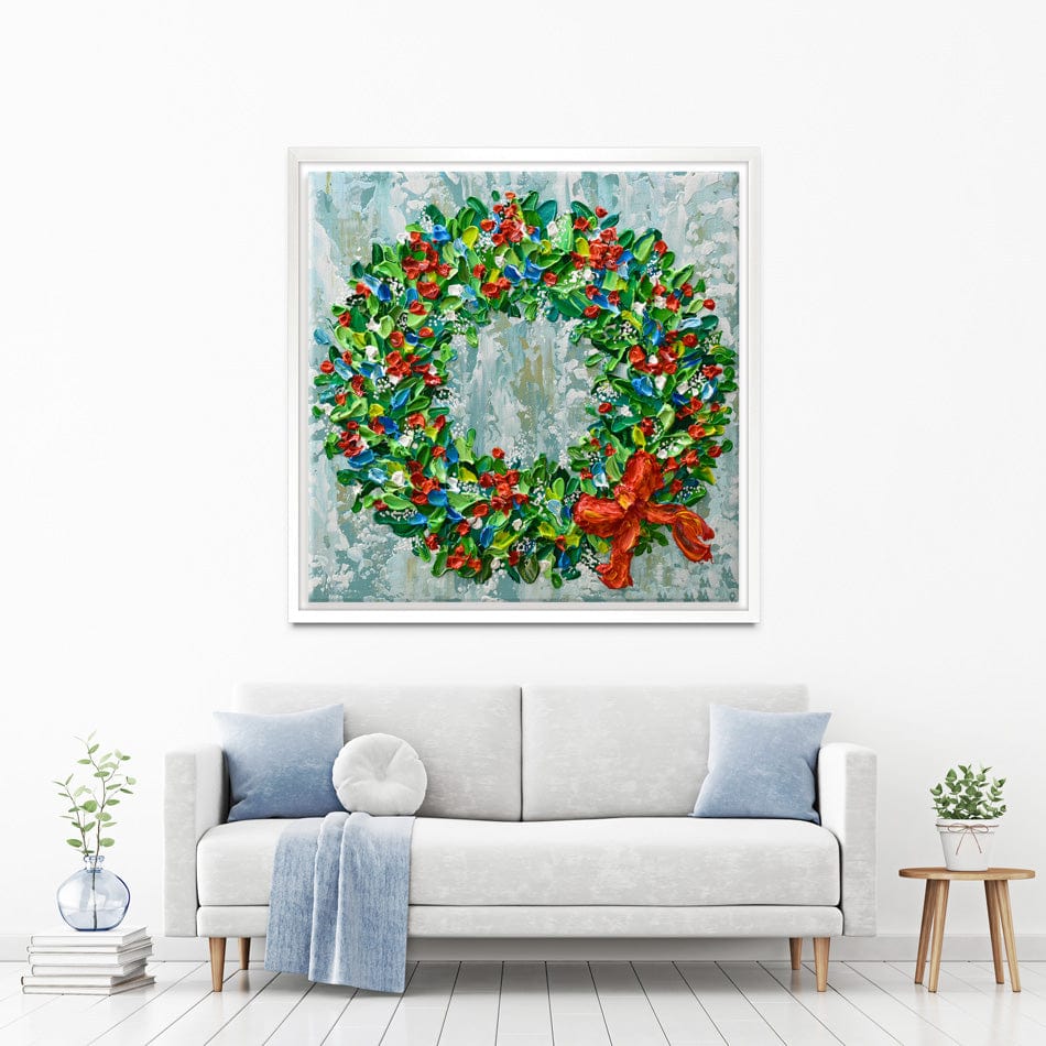 Christmas Wreath Canvas Print wall art product Olga Tkachyk