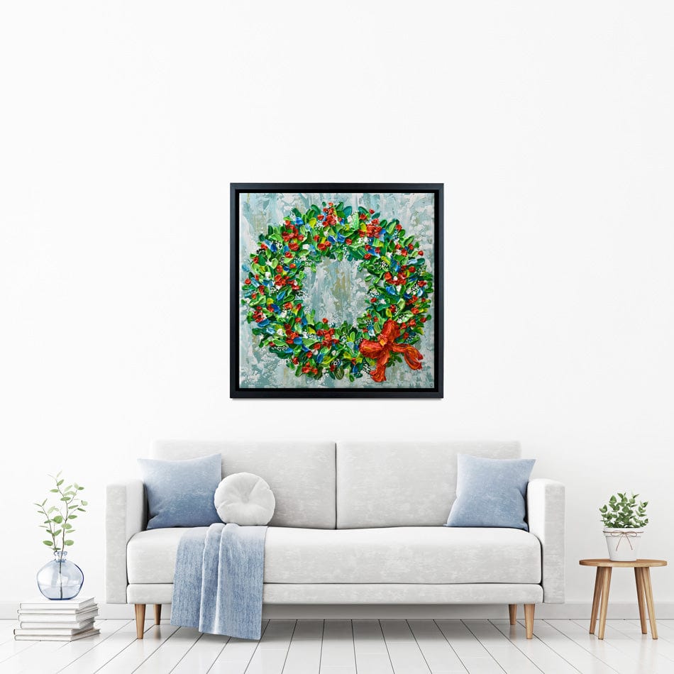 Christmas Wreath Canvas Print wall art product Olga Tkachyk