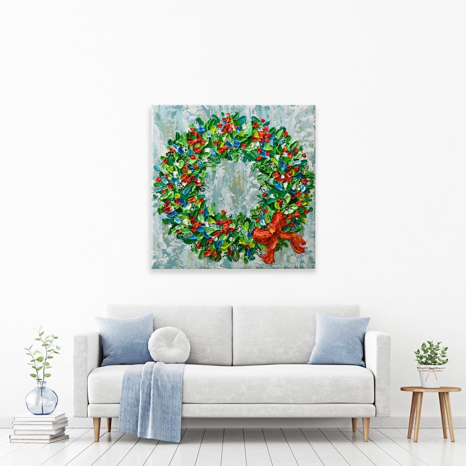 Christmas Wreath Canvas Print wall art product Olga Tkachyk