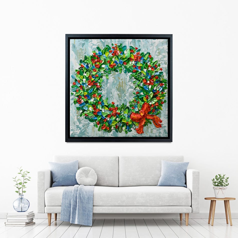 Christmas Wreath Canvas Print wall art product Olga Tkachyk