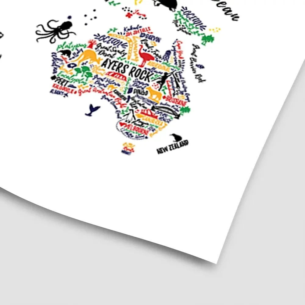 Cities World Map Art Print Cities World Map Art Print wall art product Moloko88 / Shutterstock