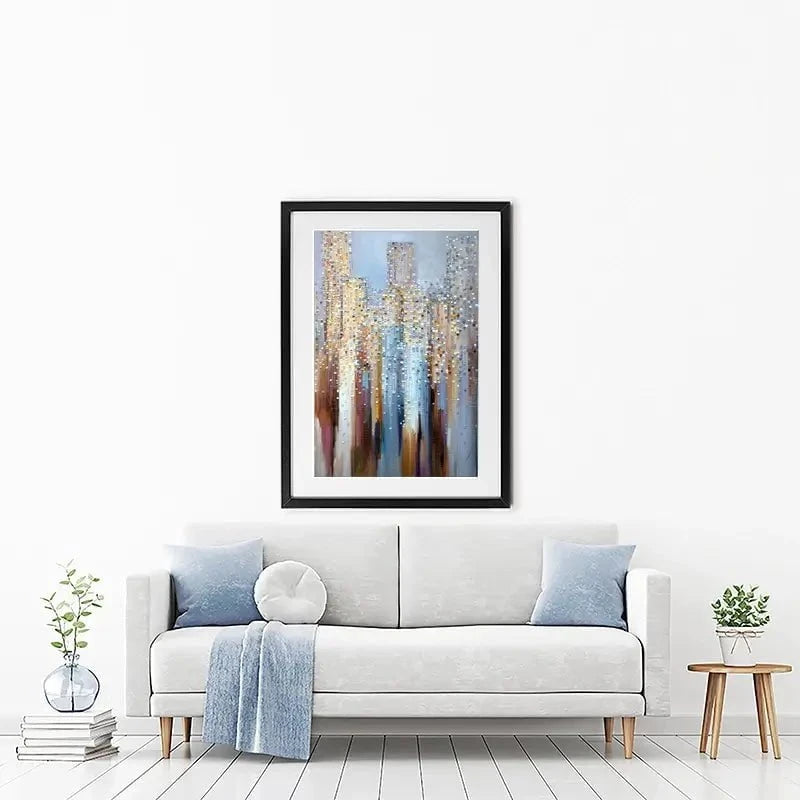 City In The Clouds Framed Art Print City In The Clouds Framed Art Print wall art product Ekaterina Ermilkina