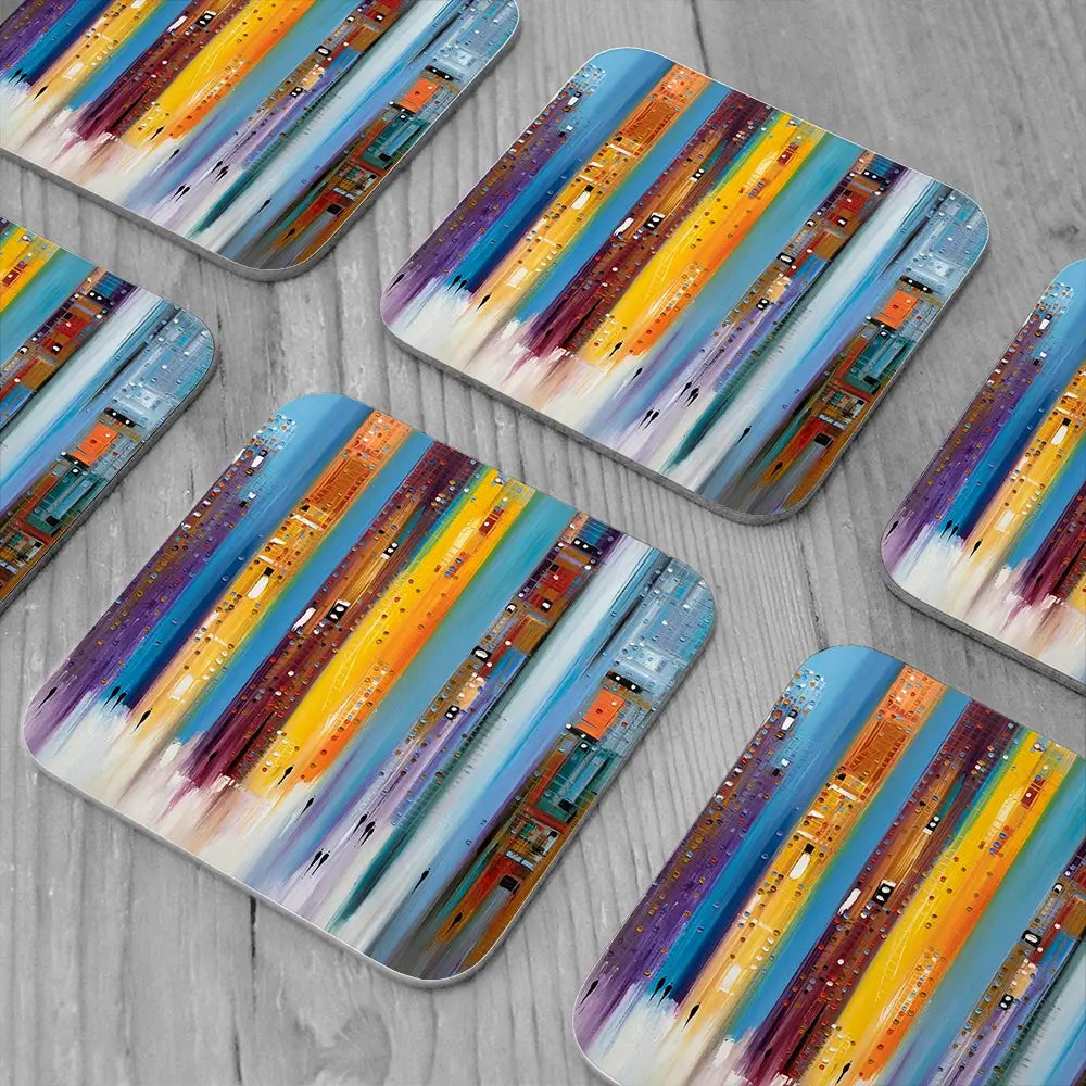 City Inspiration Coaster Set City Inspiration Coaster Set wall art product Ekaterina Ermilkina