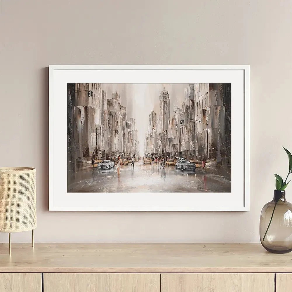 City Life New York Framed Art Print City Life New York Framed Art Print wall art product Isabella Karolewicz