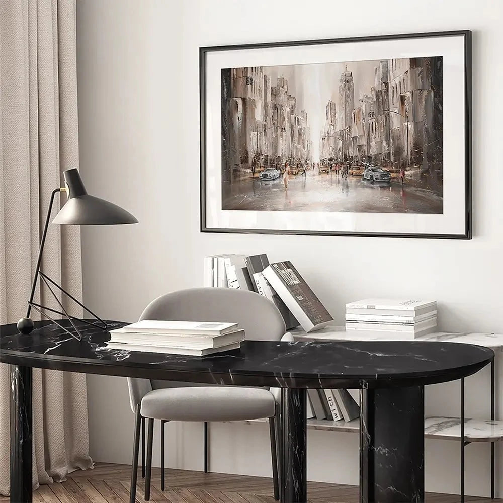 City Life New York Framed Art Print City Life New York Framed Art Print wall art product Isabella Karolewicz