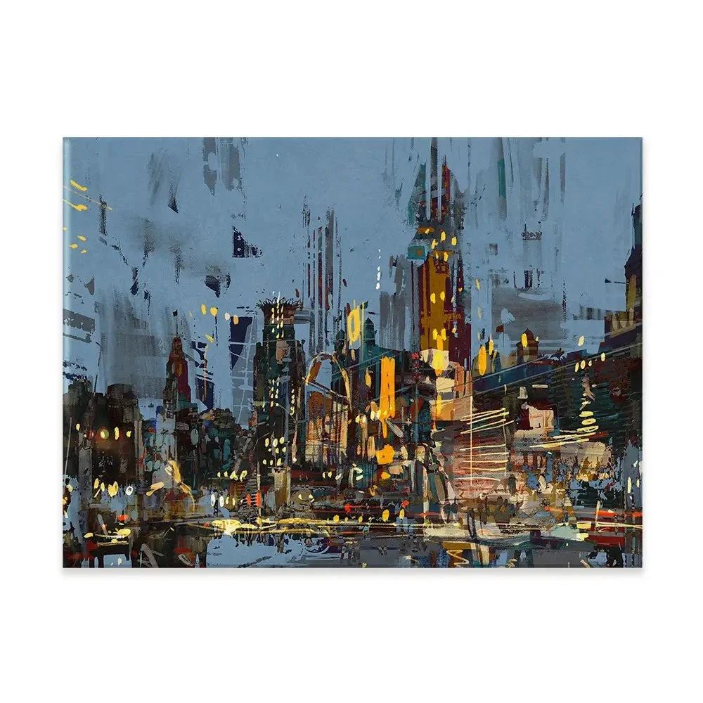 City Lights At Night Canvas Print City Lights At Night Canvas Print wall art product Tithi Luadthong / Shutterstock
