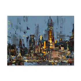 City Lights At Night Canvas Print City Lights At Night Canvas Print wall art product Tithi Luadthong / Shutterstock