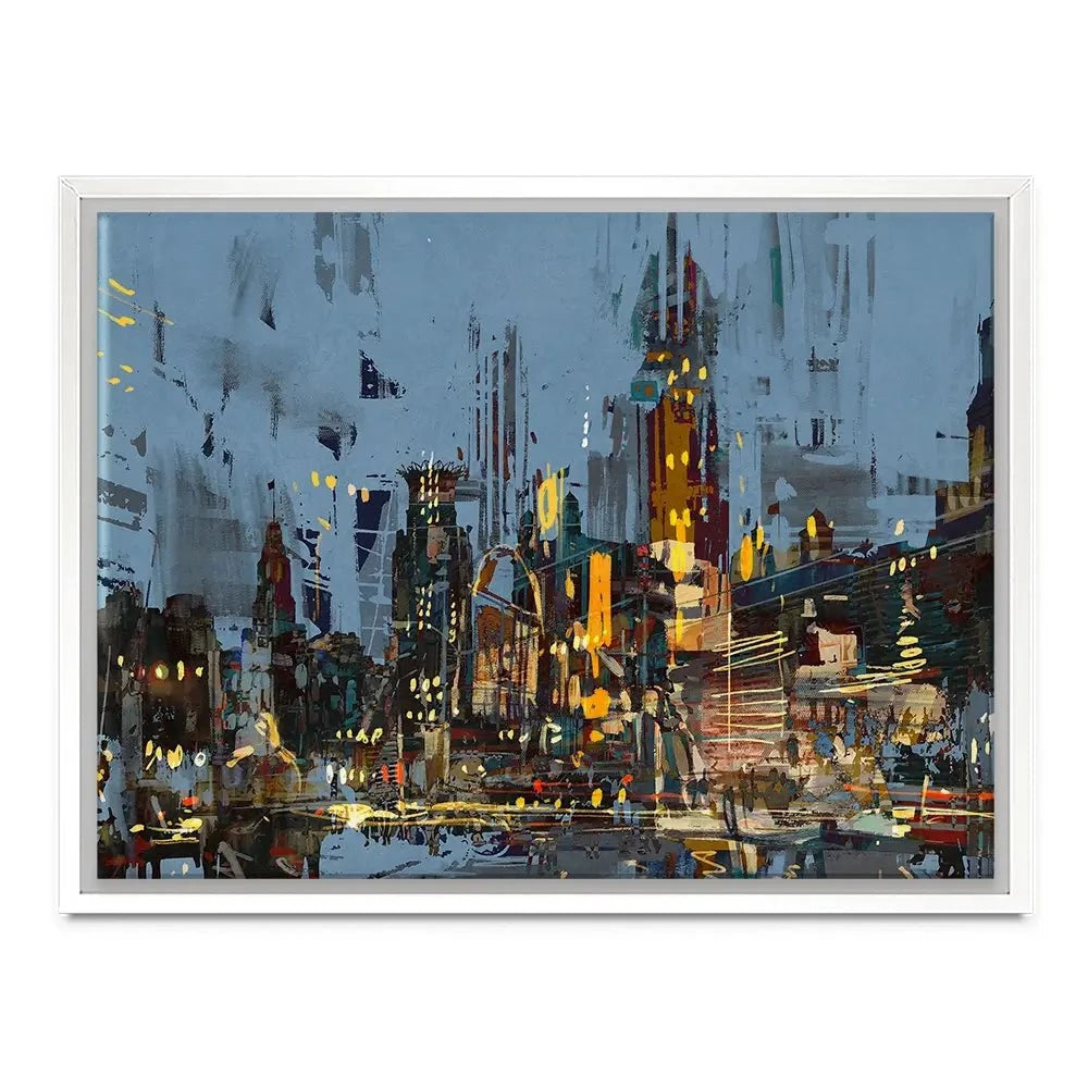 City Lights At Night Canvas Print City Lights At Night Canvas Print wall art product Tithi Luadthong / Shutterstock