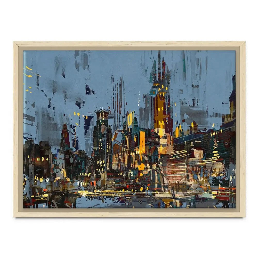 City Lights At Night Canvas Print City Lights At Night Canvas Print wall art product Tithi Luadthong / Shutterstock