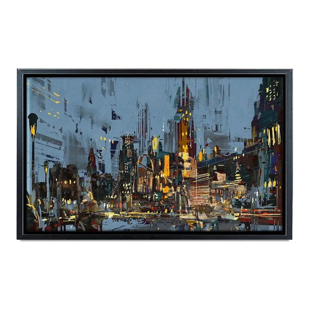 City Lights At Night Canvas Print City Lights At Night Canvas Print wall art product Tithi Luadthong / Shutterstock