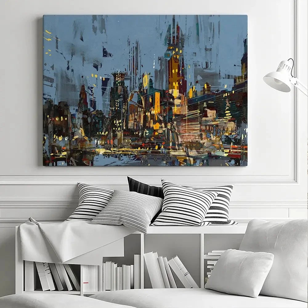 City Lights At Night Canvas Print City Lights At Night Canvas Print wall art product Tithi Luadthong / Shutterstock