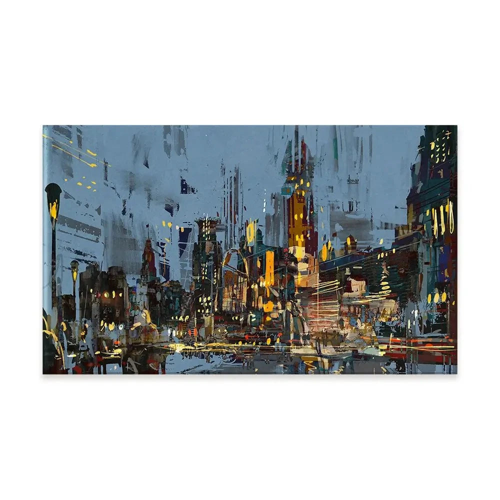City Lights At Night Canvas Print City Lights At Night Canvas Print wall art product Tithi Luadthong / Shutterstock