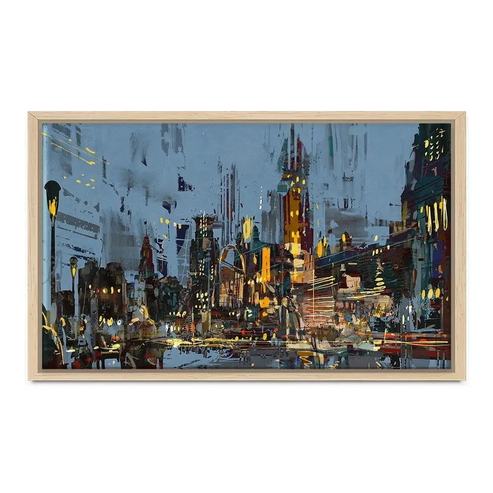 City Lights At Night Canvas Print City Lights At Night Canvas Print wall art product Tithi Luadthong / Shutterstock