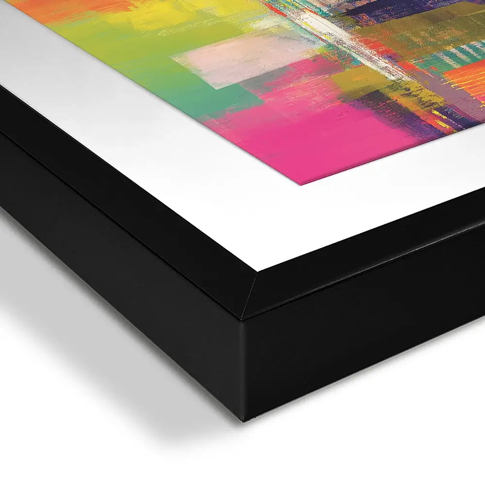 City Lights At Night Time Framed Art Print City Lights At Night Time Framed Art Print wall art product Chromatic Storm Studio