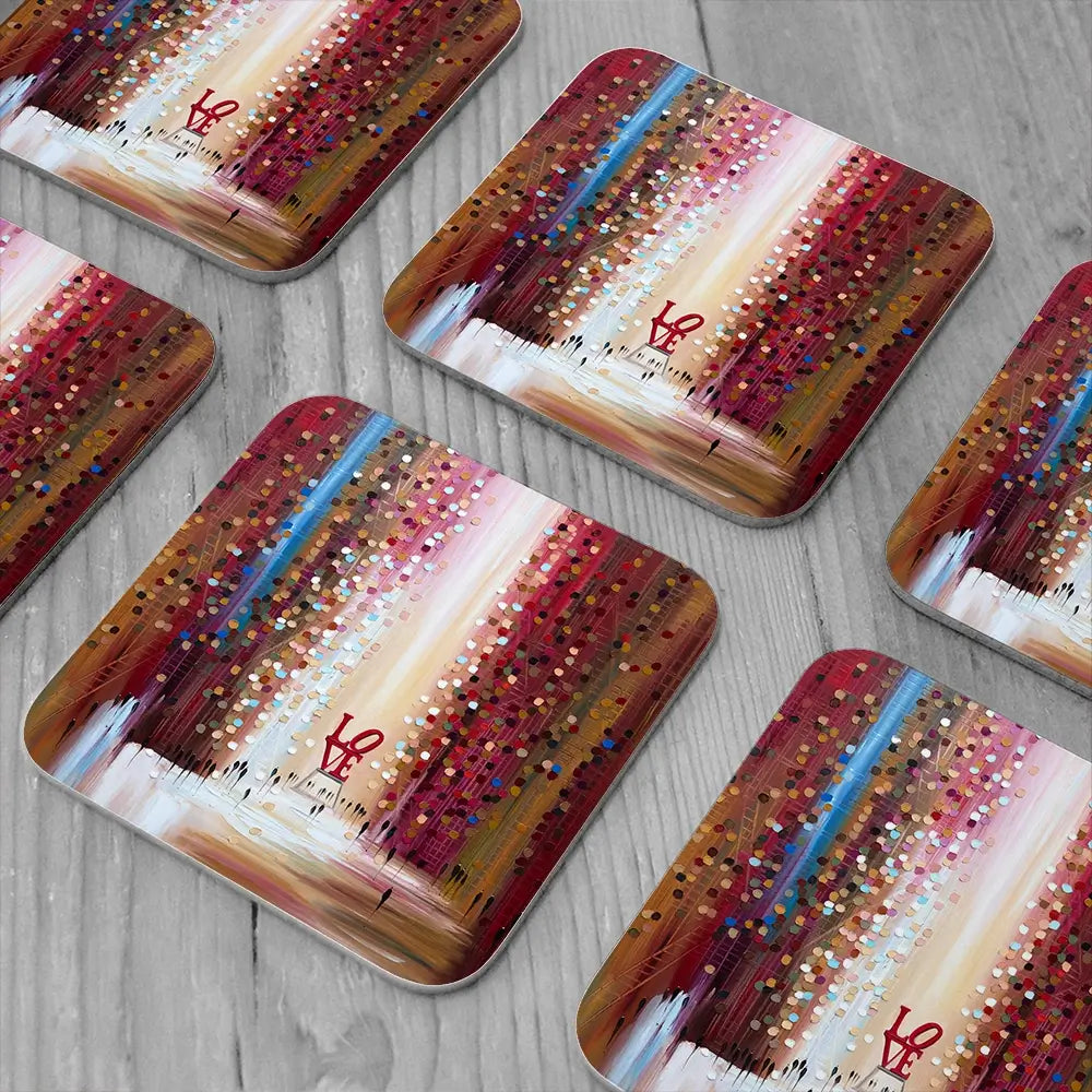 City Love Coaster Set City Love Coaster Set wall art product Ekaterina Ermilkina